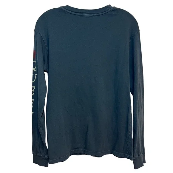 Daydreamer T-Shirt Queen of Hearts Long Sleeve Tee Shirt Charcoal Gray Small - Picture 2 of 5